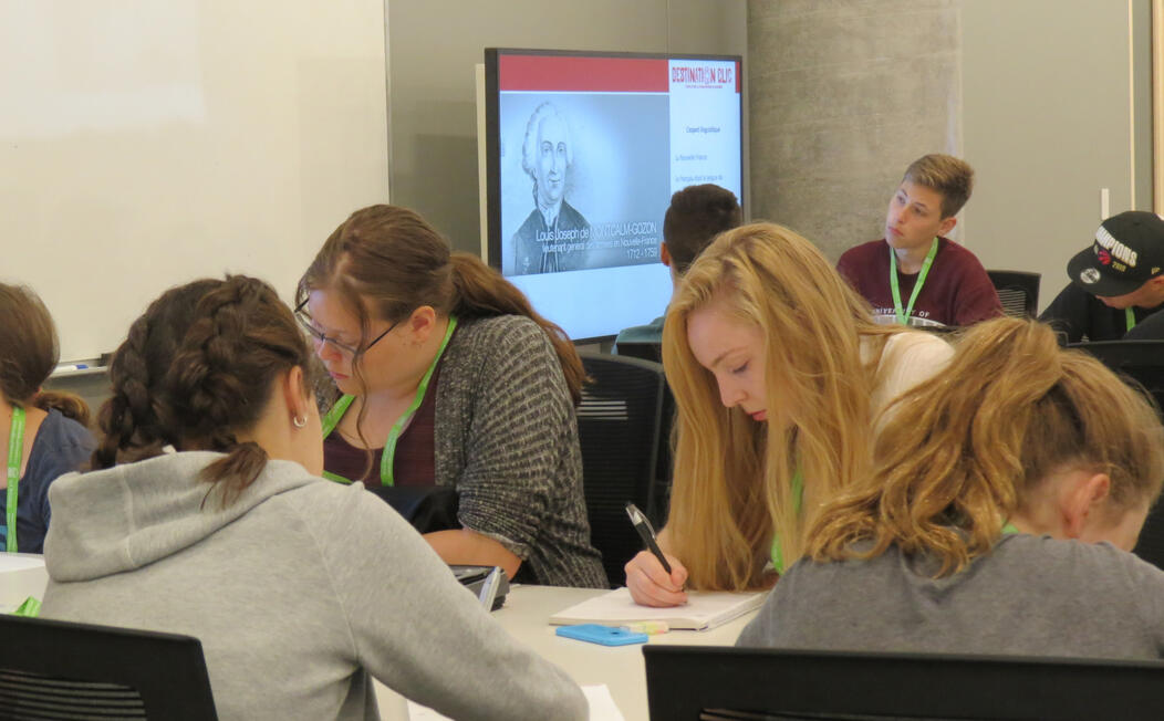 Summer Program "Destination CLIC 2018" for francophone students in Grades 8 and 9, University of Ottawa